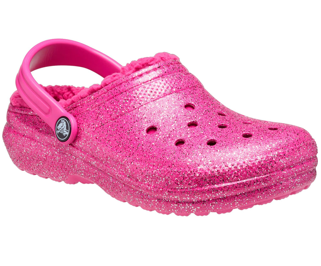 Crocs Classic Glitter Lined Kids Clogs